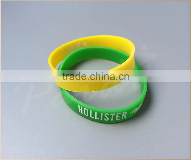 Advertising custom silicon wristband rubber bracelet