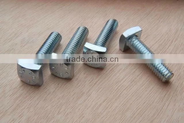 Square Head Bolts carbon steel blue white zinc