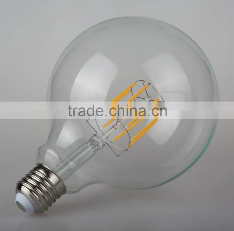 TUV CE ERP certificated 230v g125 e27 8w filamento led lampadina