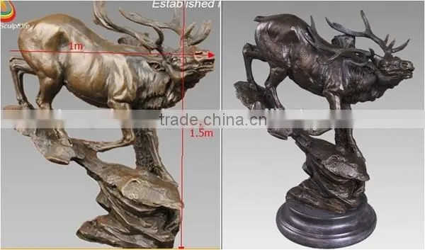Home Decor Metal Bronze Elk Statue Sculpture for Sale