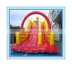 Large Inflatable rainbow water slide for pool kids play slide