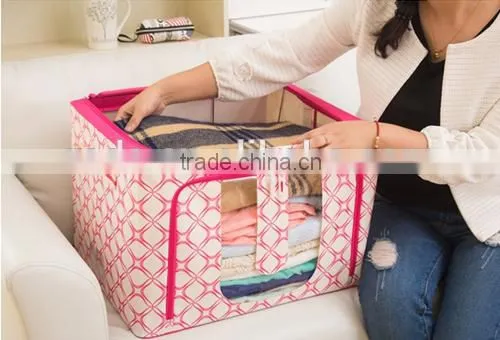 Good quality flexible space saving household foldable oxford cloth storage box