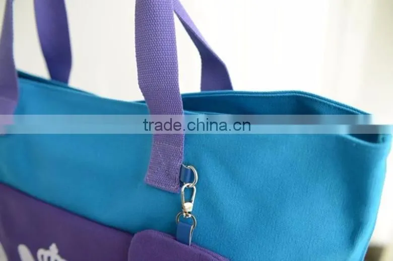 2016 newest custom cheap price cotton tote bag with zipper