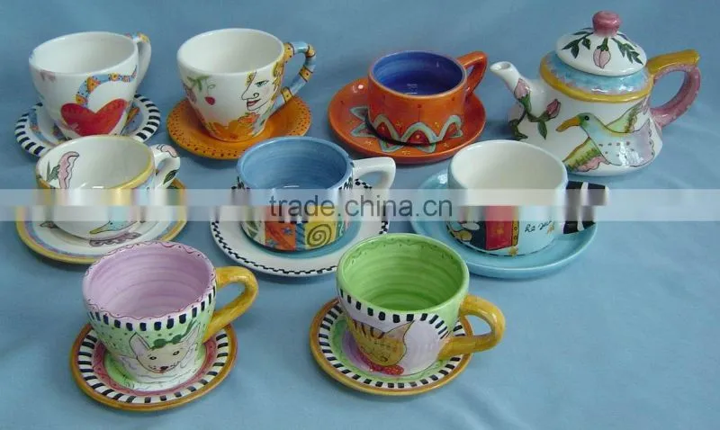 ceramic coffee mug, cup and saucer
