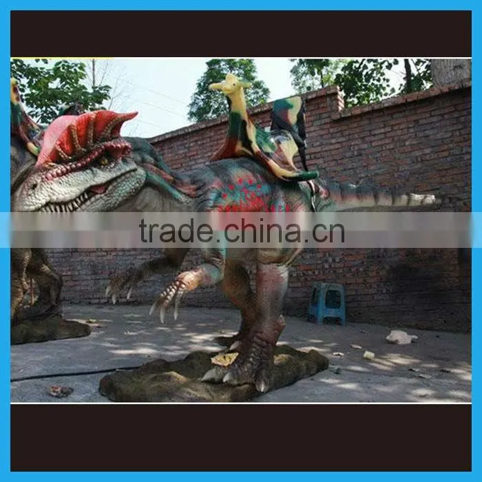 Kiddy rides walking dinosaur outdoor park