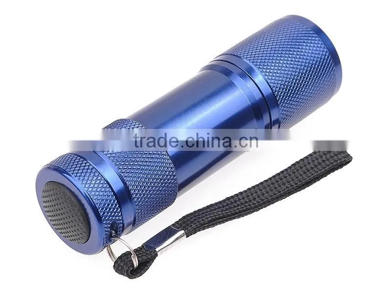OEM Aluminum Alloy white Light Mini 9 LED Flashlight