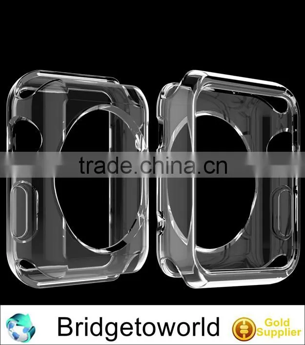 Soft Ultra Thin Transparent Protective TPU Gel Clear Cover Case for Apple Watch 38mm 42mm
