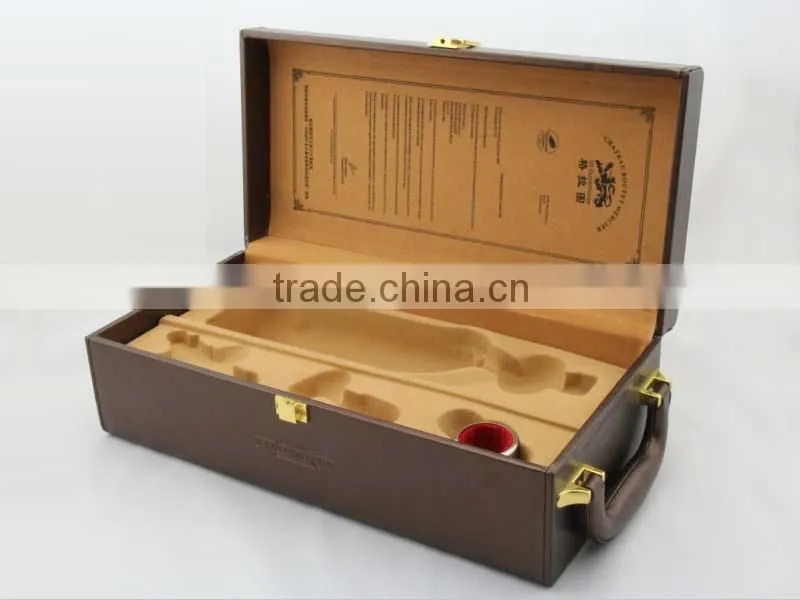 factory custom-make luxury leather wine box