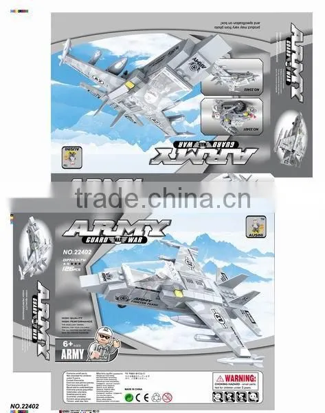Kindergarten 3D silver fighter building blocks toys