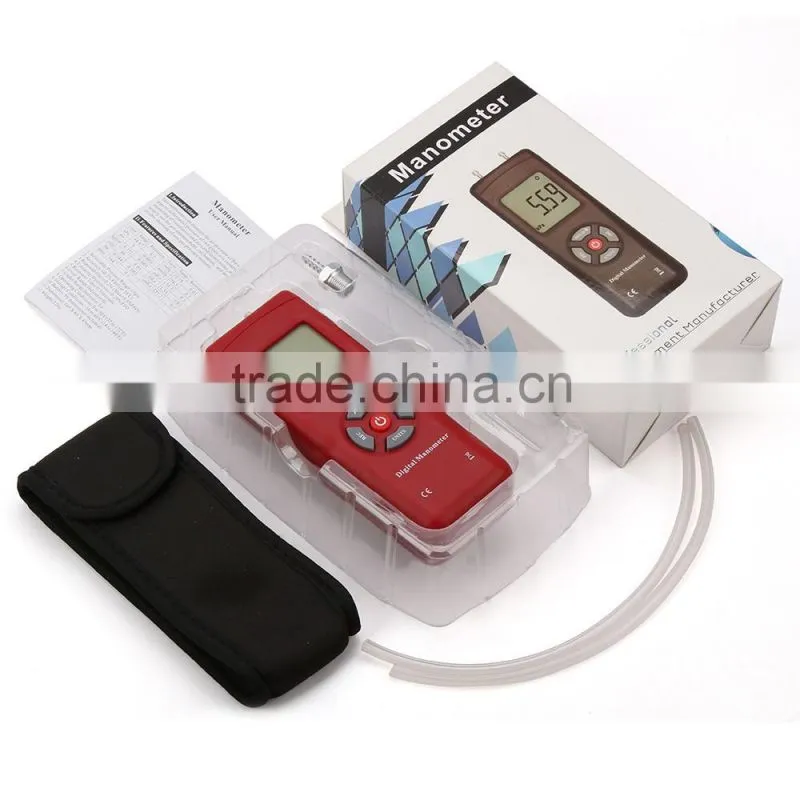 Professional Digital Air Pressure Meter & Manometer to Measure Gauge & Differential Pressure 10PSI/68.94Kpa/276.7InH20 (TL-102)