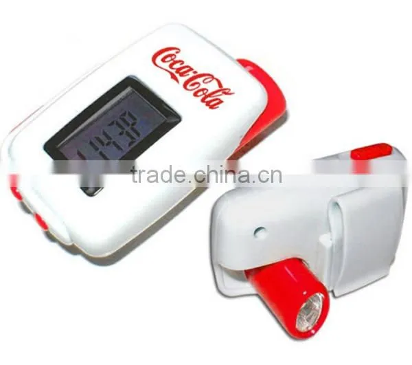 Digital Multifunctional LED Flashlight Pedometer