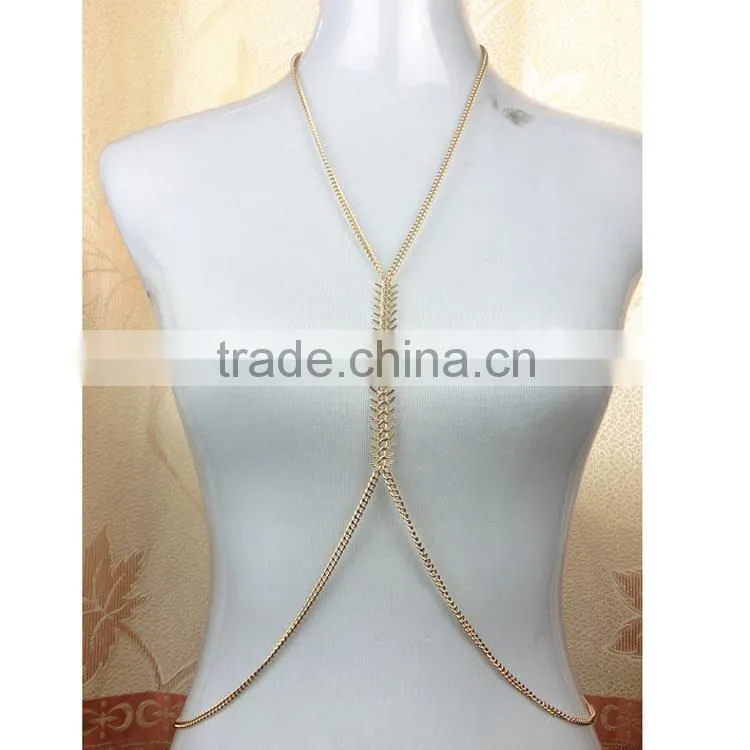 lower moq roll body jewelry chain, slave body chain