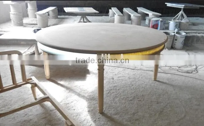 1.8m solid wooden round dining table with LED lighting stips