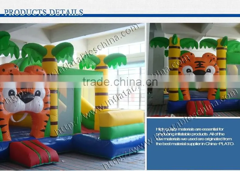 Tiger shape inflatable combo games for sale