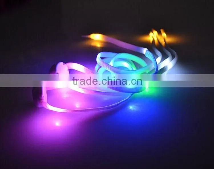 2016 New Style Fancy Light Up LED Shoelaces Flashing Shoelaces for Sale