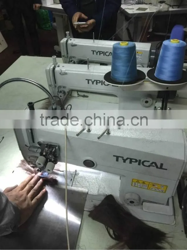 Glod wheel Juki three head hair weaving sewing machine/hair making wig machine