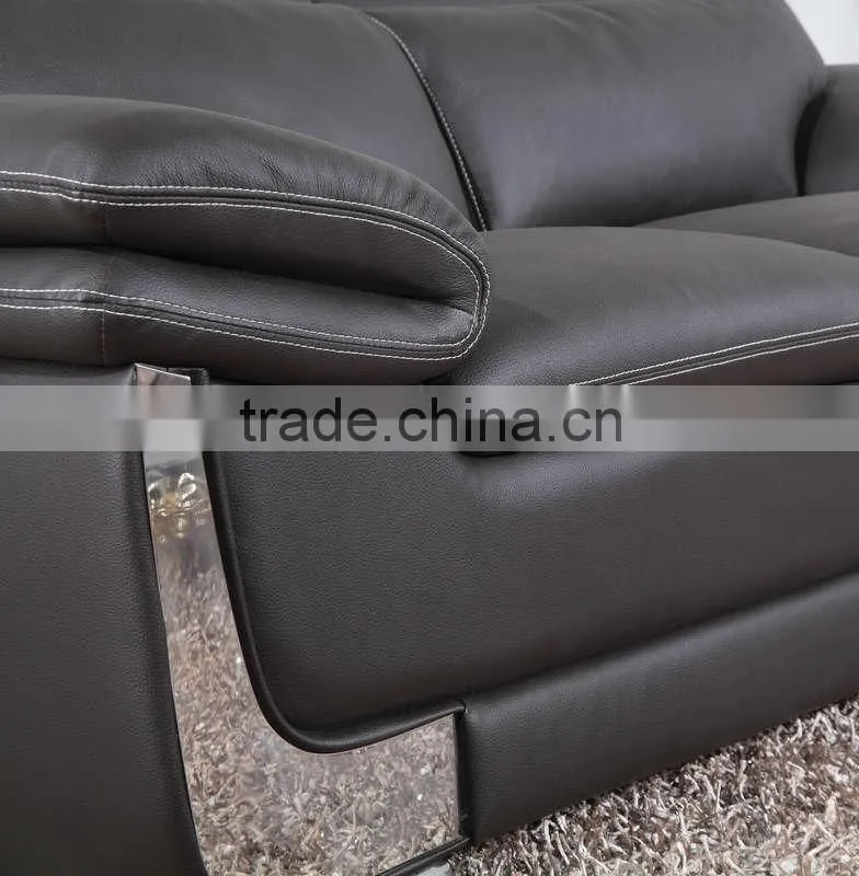 Alibaba wholesale leather trend sectional sofa black