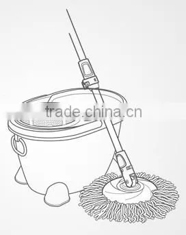 2015 hot selling new products 360 magic easy spin USA mop bucket as seen on TV