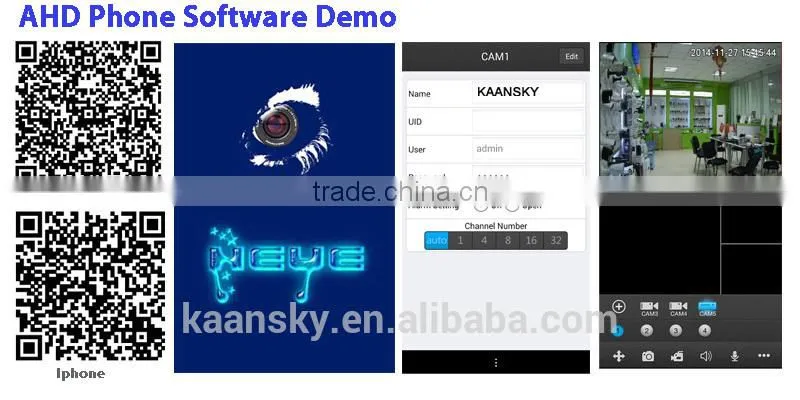 2015 Kaansky OSD DWDR analog HD 720P AHD dome ir Camera 720pp 1mp