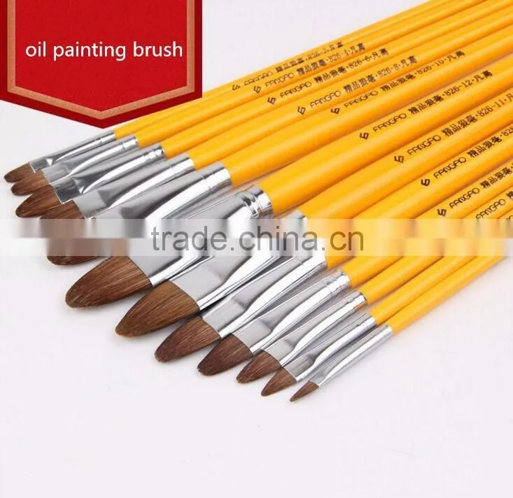 nylon hair artist paint brush set Watercolor Acrylic Oil painting Art Painting Brush Handle Brush Oil Acrylic Brush