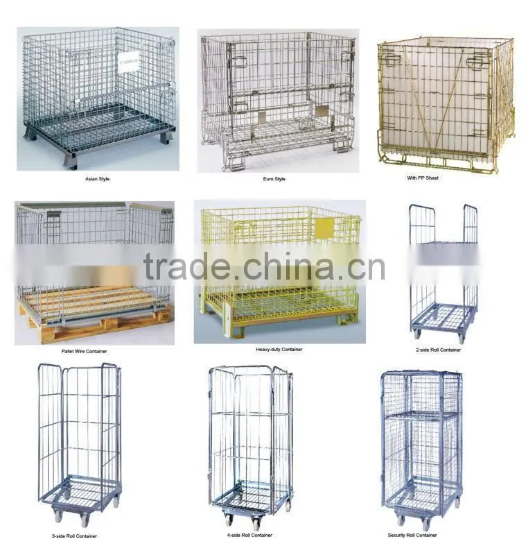 Warehouse Storage Galvanized Security Wire Mesh Roll Cage