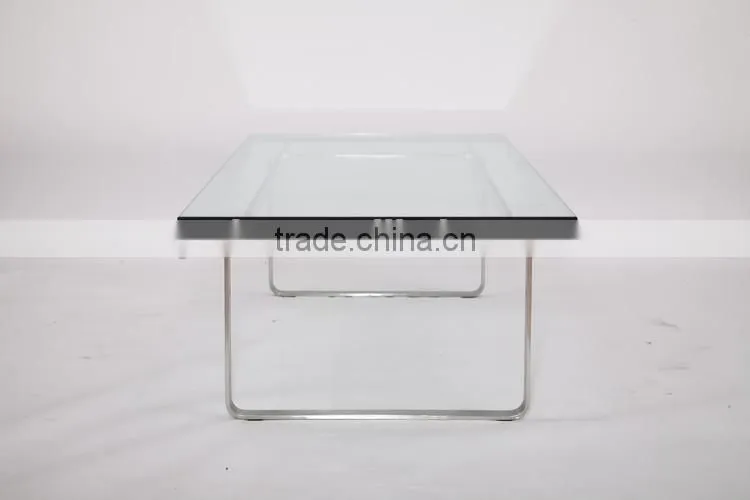 Unique fancy cheap hans wegner tempered glass top coffee table