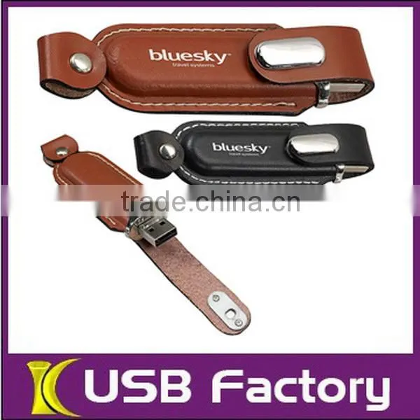 Newest beautiful novel design leather usb disk