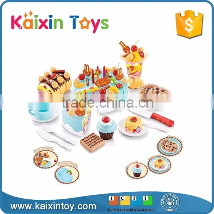 10264560 2016 New Toy Plastic Happy Birthday Food Toy For Children