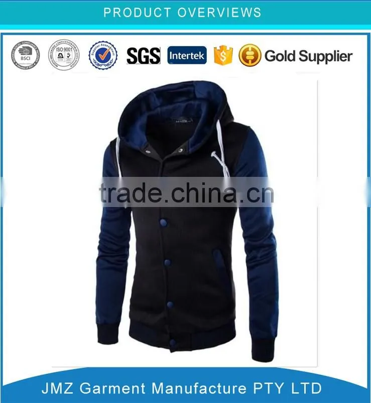 OEM custom men sweater Button placket hoodies street wear