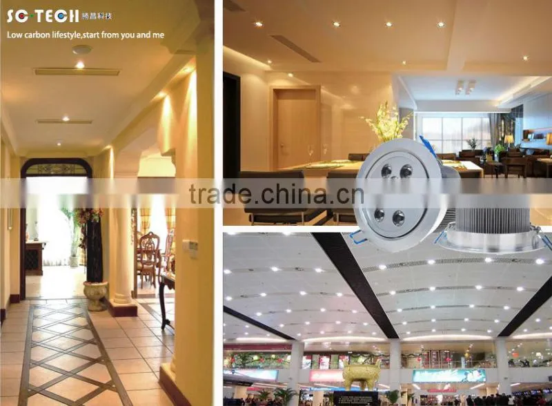 latest High Efficiency high brightness 9w LED DownLight