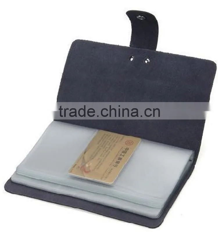 Business fashion waterproof stud closure card leather book OEM order welcome