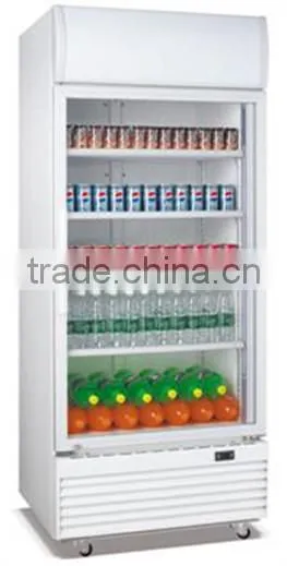 Transparent Glass Door Upright supermarket showcase display refrigerator