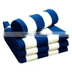 100% Cotton Stripe Towel Blue And White Terry Towel