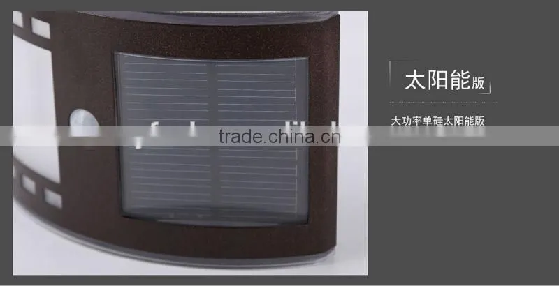 3 LED Motion sensor activated detection solar Wall/garden path solar security light