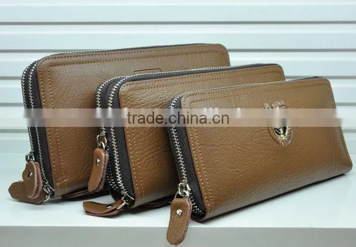 hot genuine leather hand wallet for business man