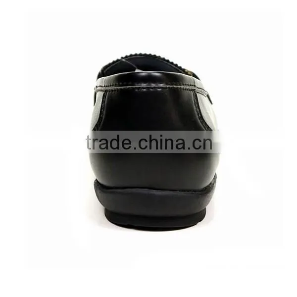 Classic Leather No Heel Flat Black Dress Shoes for Girls