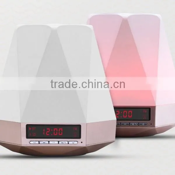 Alarm clock led bluetooth speaker for home decoration