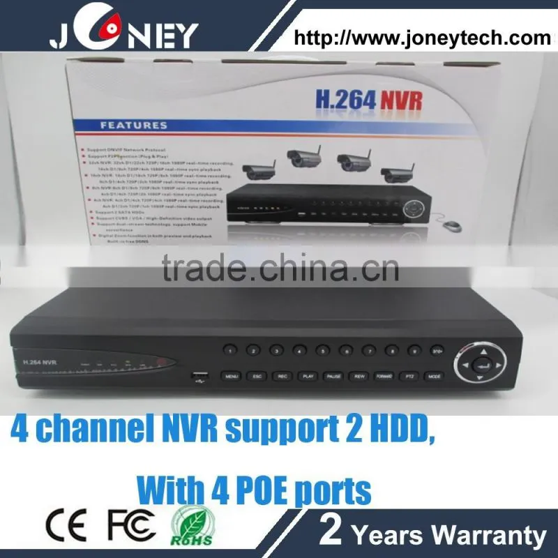 720P/960P/1080P realtime recording & playback ONVIF NVR 1080P 4channel 1080p recording ONVIF POE 1ch 1080P playback