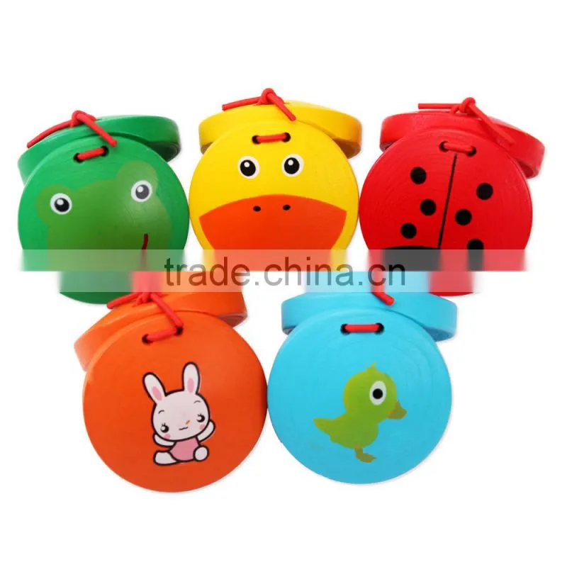 Educational Wooden Cartoon Castanets