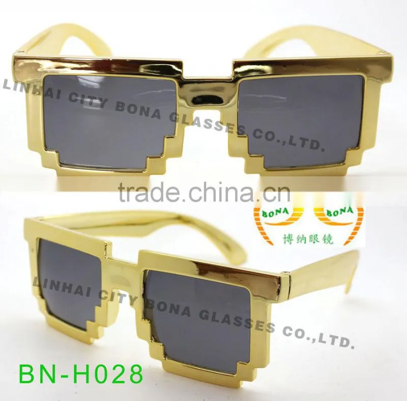 nerd pixelated sunglass,plastic sun glasses,promotion gifts