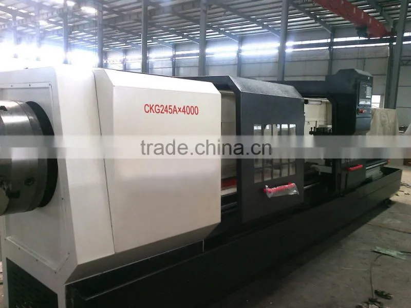 double chuck lathe CKG245A cnc turret lathe/tube threading machine