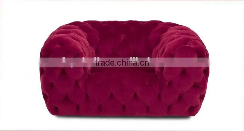 living room furniture upholstered recliner single armrest round sofa for apartment