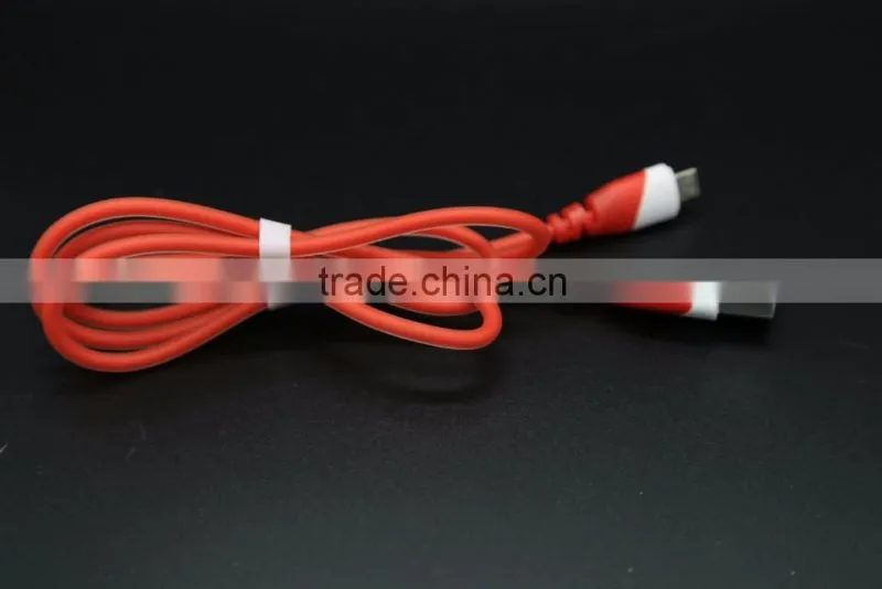 Wholesale price for Samsung micro usb charging cable usb charger with led light, candy colors