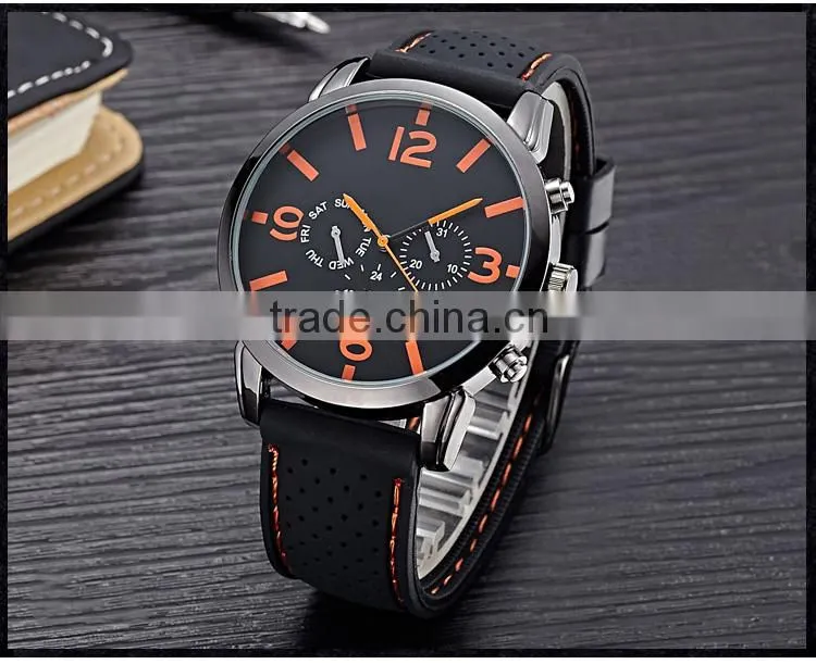Fashion silicone slap bracelet watch silicon watches men