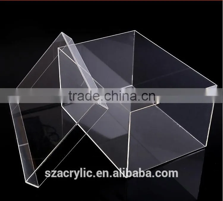 Customized clear acrylic shoe box fancy acrylic shoe box