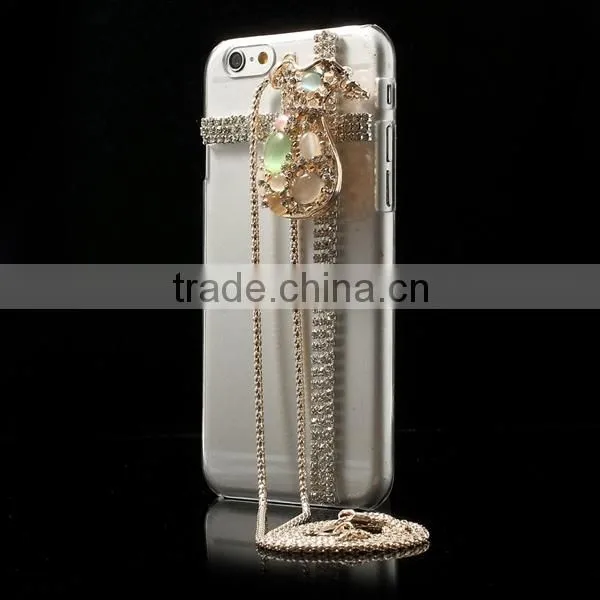Mobile phone case Rhinestone Crystal hard case for iphone 6, rhinestone Case for iphone 6