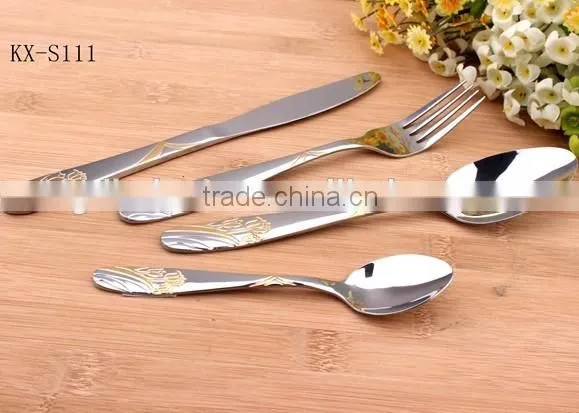 Gold-plated Handle Stainless Steel Cutlery Set
