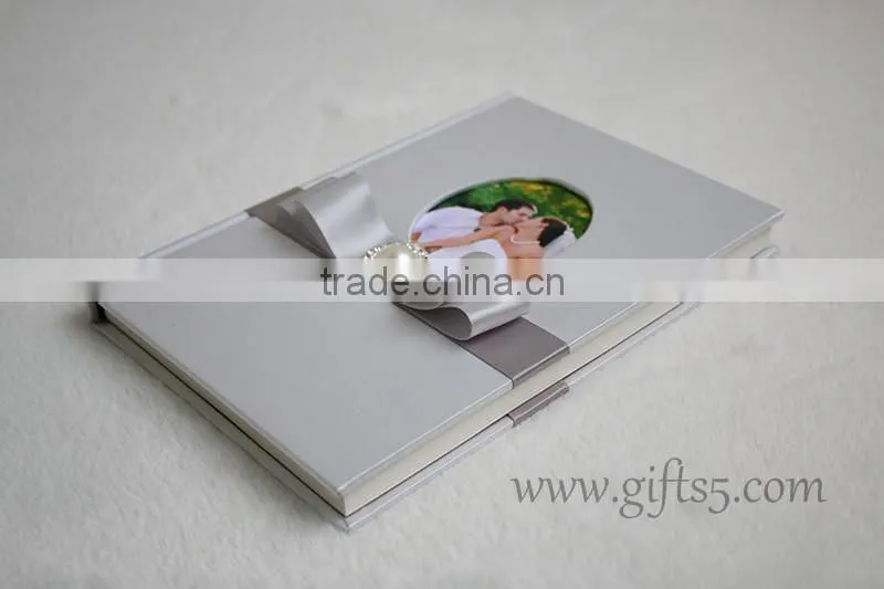 2016 new design recycable custom wedding guest book