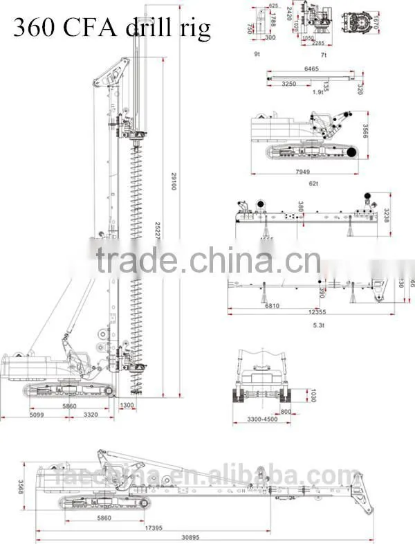 pile drilling rig! FAE250 type drilling rig