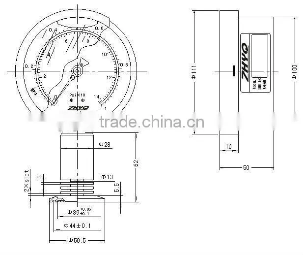 Sanitary pressure gauge for homogenizer application